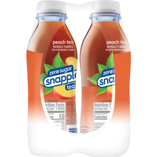 Snapple® Zero Sugar Peach Tea, 6 bottles / 16 fl oz - Foods Co.