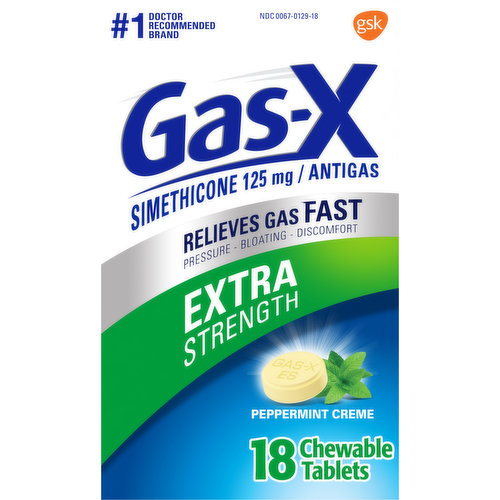 Gas-X Antigas, Extra Strength, Peppermint Creme, Chewable Tablets