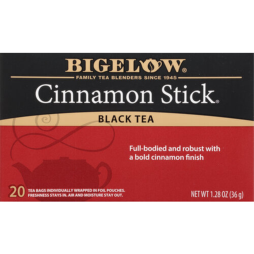 Bigelow Black Tea, Cinnamon Stick, Tea Bags