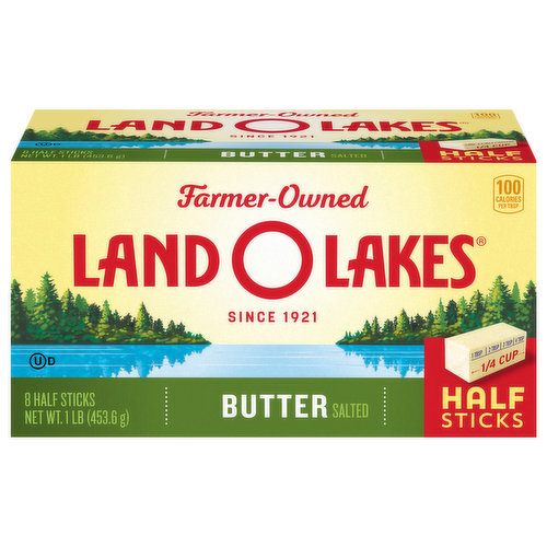 Land O Lakes Butter, Salted, Half Sticks