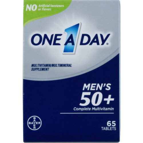 One A Day Multivitamin/Multimineral Supplement, Multivitamin, Complete, Men's 50+, Tablets