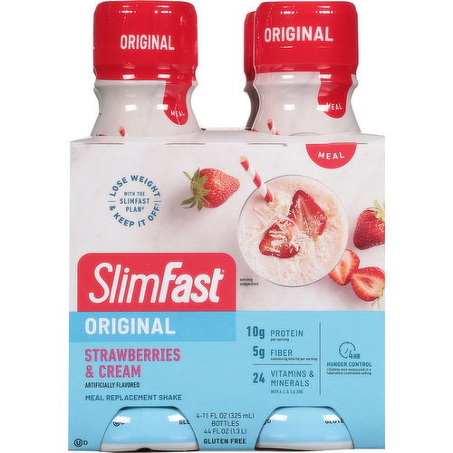 SlimFast Meal Replacement Shake, Strawberries & Cream