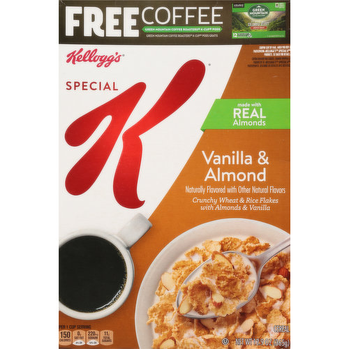 Free coffee. Green mountain coffee roasters k-cup pods. Green mountain coffee roasters k-cup pods gratis. Special k a special perk for you. Enjoy morning coffee on us. Choose the perfect variety of rich, smooth Green Mountain Coffee Roasters to pair with your favorite Special K cereals. With all the great flavors of coffee and Special K cereals, the possibilities are endlessly delicious! Green mountain coffee free roasters k-cup pods (up to $10) green mountain coffee roasters k-cup pods gratis (hasta $10). Buy any 3 participating kellogg's special k cereals or bars between 12/1/21-3/31/22. Scan qr code below or go to kfr.Com/freecoffee to register or log in to upload receipts. Receipts must be submitted within 30 days of purchase, no later than 4/30/22. Get one (1) coupon good for a free 12-count box of Green Mountain Coffee Roasters K-Cup Pods (up to $10) by mail. Limit 1 per customer. Recycle if clean and dry.