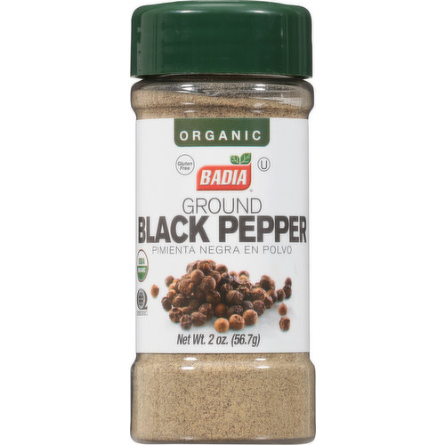 Badia Black Pepper, Organic, Ground