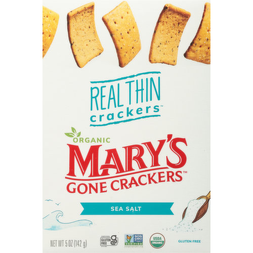 Mary's Gone Crackers Crackers, Real Thin, Sea Salt