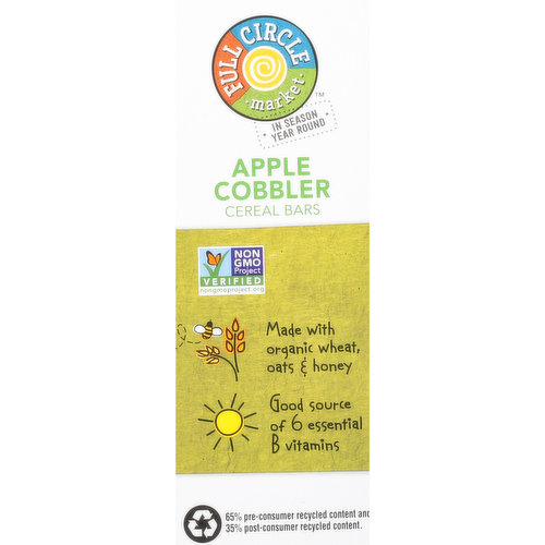 Full Circle Market Cereal Bars, Apple Cobbler