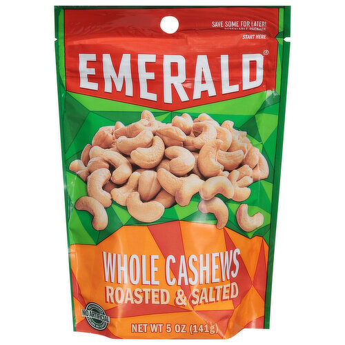 Emerald Cashews, Whole, Roasted & Salted