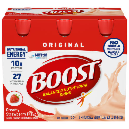 Boost Nutritional Drink, Balanced, Original, Creamy Strawberry Flavor