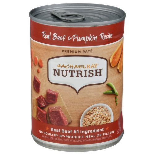 Rachael Ray Nutrish Dog Food, Real Beef & Pumpkin Recipe, Premium Pate