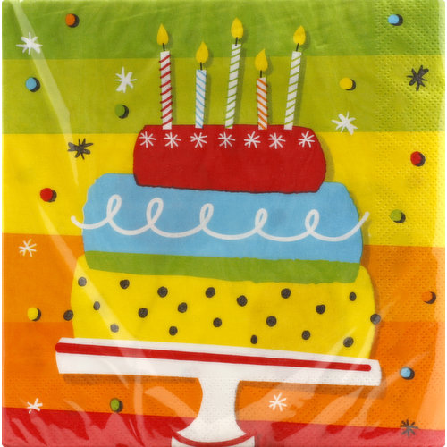 Party Creations Napkins, Hoppin' Birthday Cake, 3-Ply