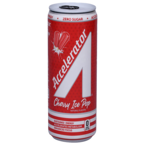 Accelerator Energy Drink, Zero Sugar, Cherry Ice Pop