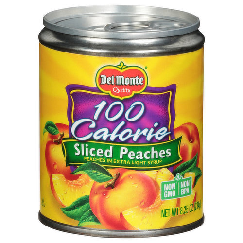 Del Monte Peaches, 100 Calorie, Sliced