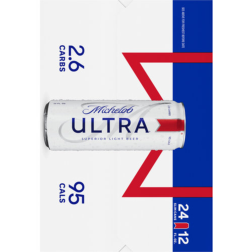 Michelob Ultra Superior Light Lager Beer, 24 cans / 12 fl oz