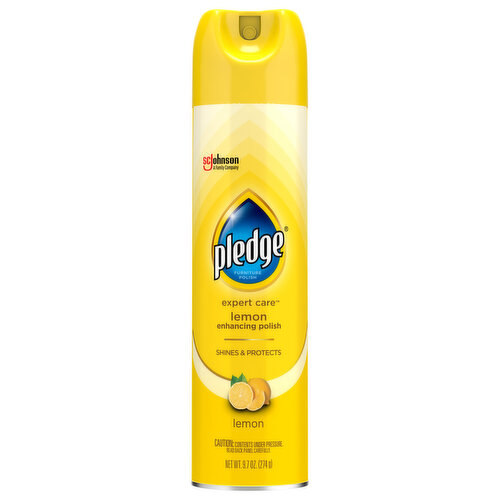 Pledge Furniture Polish, Lemon, Shines & Protects