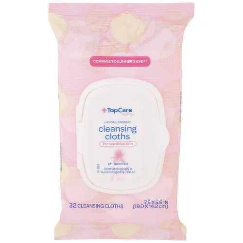 TopCare Hypoallergenic Cleansing Cloths For Sensitive Skin