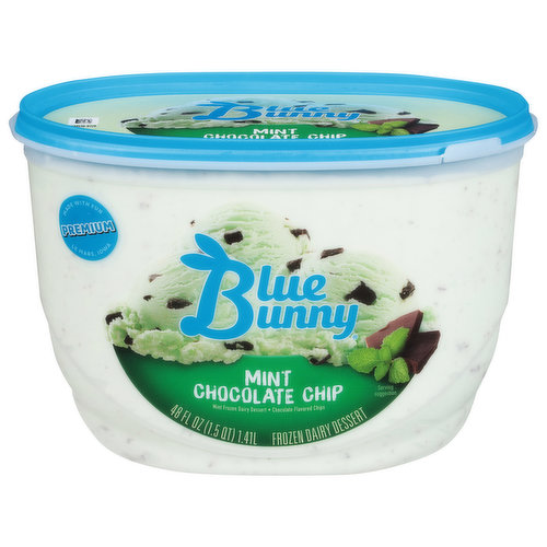 Blue Bunny Frozen Dairy Dessert, Mint Chocolate Chip, Premium