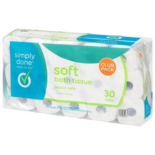 Simply Done Bath Tissue, Soft, 2-Ply, Club Pack
