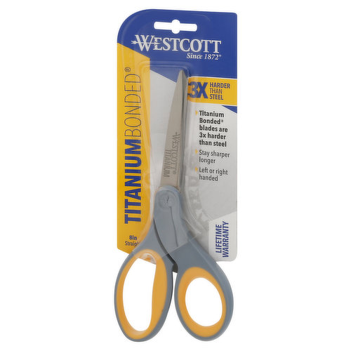 Westcott Scissors, Straight, 8 Inches