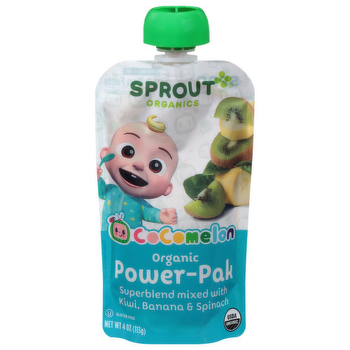 Sprout Organics CoComelon Organic Power-Pak Superblend Baby Food, 12 Months and Up, 4 oz