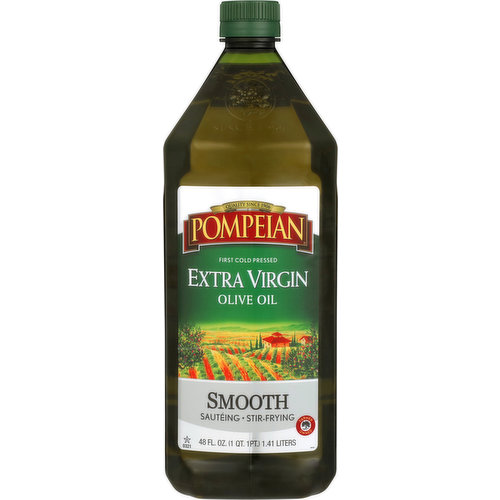 Pompeian Olive Oil, Extra Virgin, Smooth