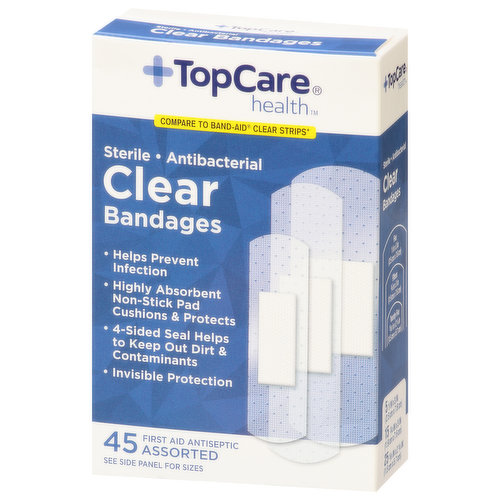 TopCare Bandages, Clear, Assorted