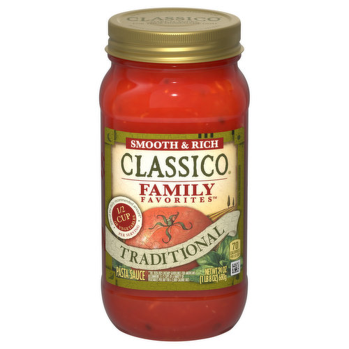 Classico Pasta Sauce, Smooth & Rich, Traditional