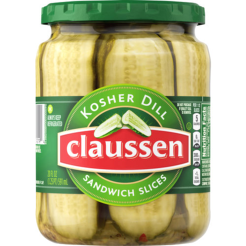 Claussen Kosher Dill Pickle Sandwich Slices