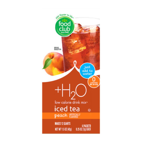Food Club Iced Tea, Low Calorie, Peach