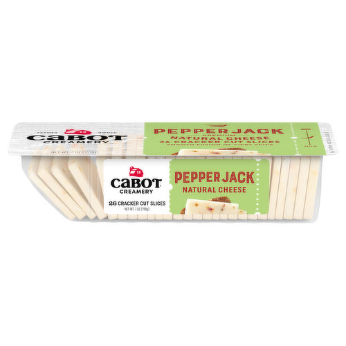 Cabot Creamery Cheese Slices, Pepper Jack, Premium