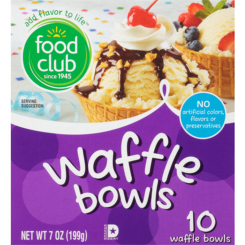 Food Club Waffle Bowls