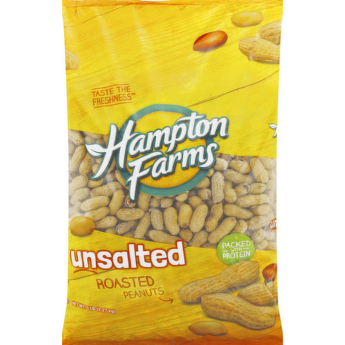 Hampton Farms Peanuts, Unsalted, Roasted