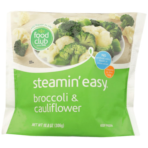 Food Club Steamin' Easy, Broccoli & Cauliflower