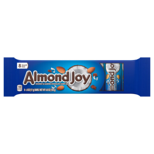 Almond Joy Candy Bars, Chocolate, Almonds, Coconut, Snack Size