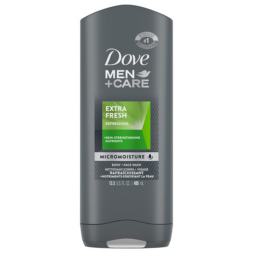 Dove Men+Care Body + Face Wash, Extra Fresh, Refreshing