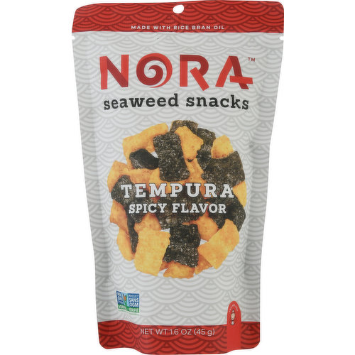 Nora Seaweed Snacks, Spicy Flavor, Tempura