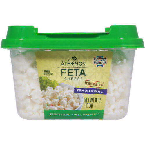 Athenos Cheese, Feta, Traditional, Crumbled