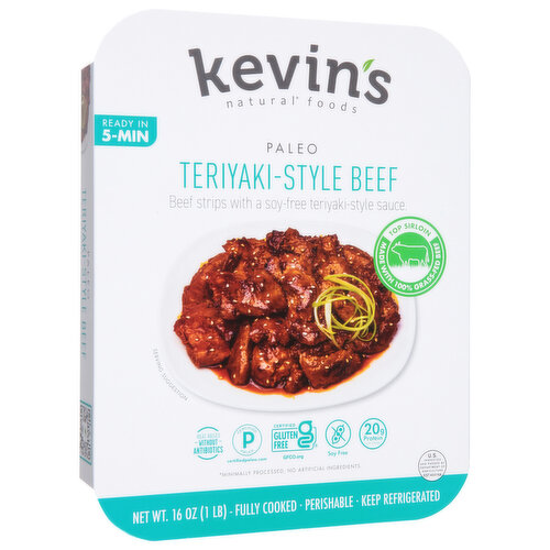 Kevin's Natural Foods Beef, Teriyaki-Style, Paleo
