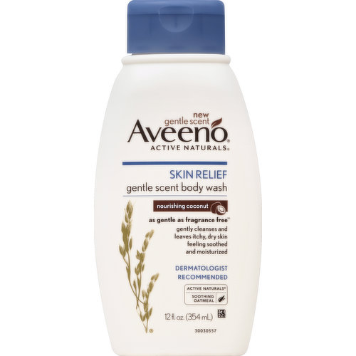 Aveeno Body Wash, Skin Relief, Gentle Scent, Nourishing Coconut