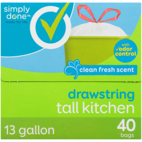 Simply Done Drawstring Tall Kitchen, Clean Fresh Scent
