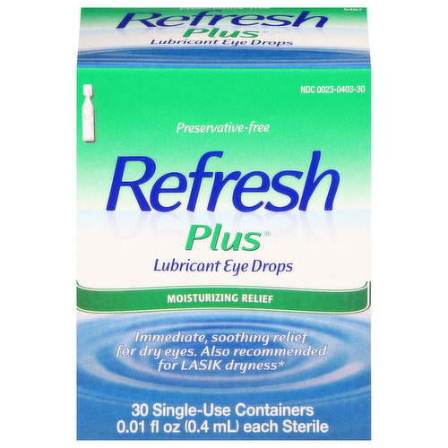 Refresh Lubricant Eye Drops, Moisturizing Relief