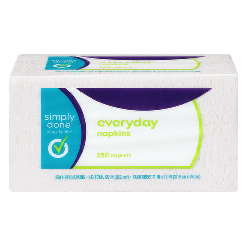 Simply Done Napkins, Everyday, 1-Ply