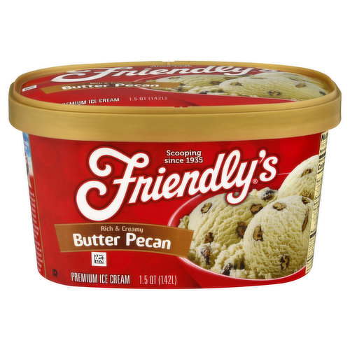 Friendly's Ice Cream, Premium, Butter Pecan