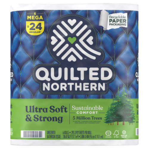 Quilted Northern Bathroom Tissue, Unscented, Mega Rolls, 2-Ply