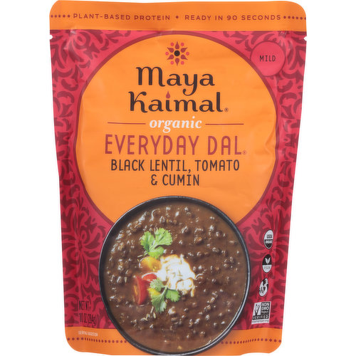 Maya Kaimal Everyday Dal, Organic, Black Lentil, Tomato & Cumin, Mild