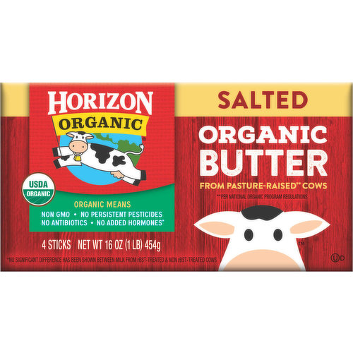 Horizon Organic Butter, Organic, Salted