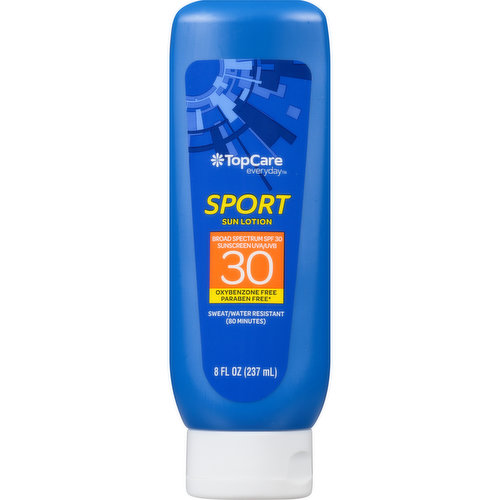 TopCare Sport Sweat/Water Resistant Uva/Uvb Broad Spectrum Spf 30 Sunscreen Sun Lotion
