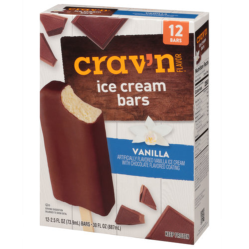 Crav'n Flavor Ice Cream Bars, Vanilla