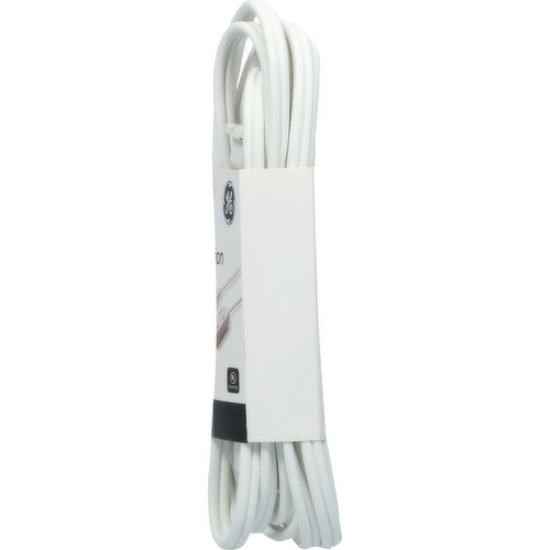 GE Extension Cord, Indoor, White, 9 Feet