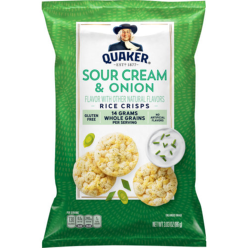 Quaker Rice Crisps, Sour Cream & Onion