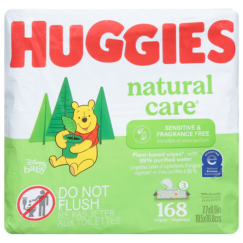 Huggies Wipes, Plant-Based, Sensitive, Fragrance Free